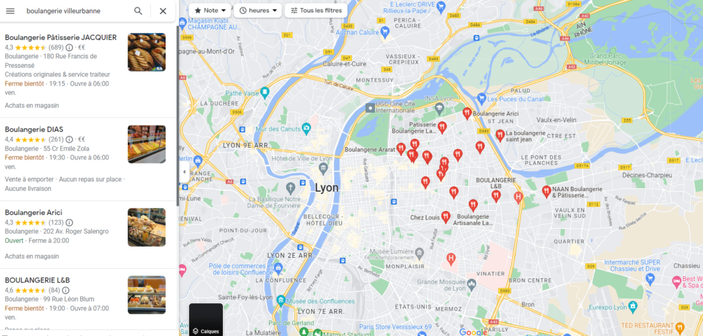 Fiche GMB Villeurbanne - exemple pour Consultant SEO Villeurbanne