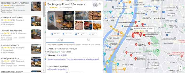 fiche GMB Lyon par un freelance SEO lyonnais